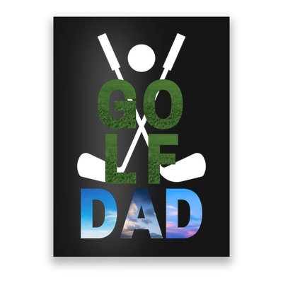 Best Dad By Par Golf Dad Gift For Dad Golf Player Father's Day Poster