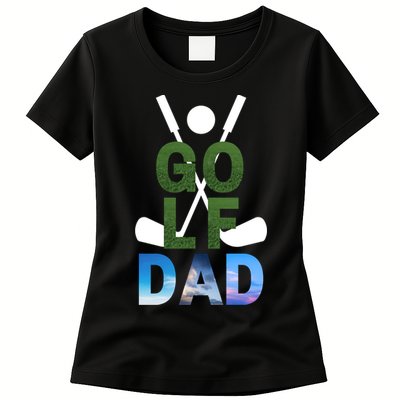 Best Dad By Par Golf Dad Gift For Dad Golf Player Father's Day Womens T-Shirt