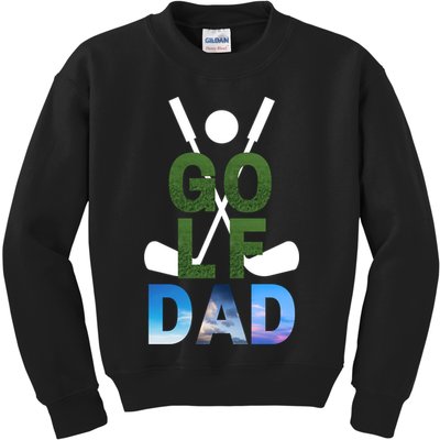 Best Dad By Par Golf Dad Gift For Dad Golf Player Father's Day Kids Sweatshirt
