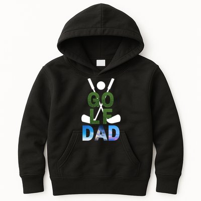 Best Dad By Par Golf Dad Gift For Dad Golf Player Father's Day Kids Hoodie