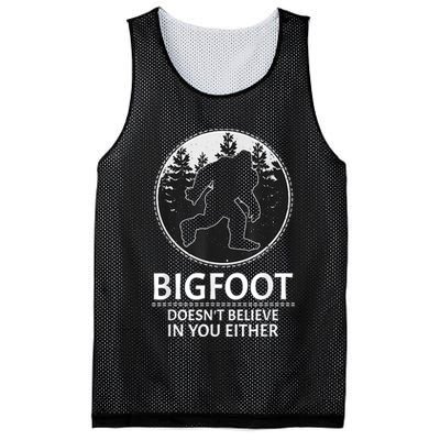 Bigfoot Doesn't Believe In You Either Sasquatch Mesh Reversible Basketball Jersey Tank