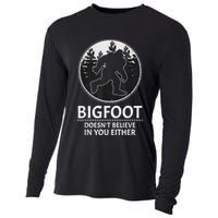Bigfoot Doesn't Believe In You Either Sasquatch Cooling Performance Long Sleeve Crew
