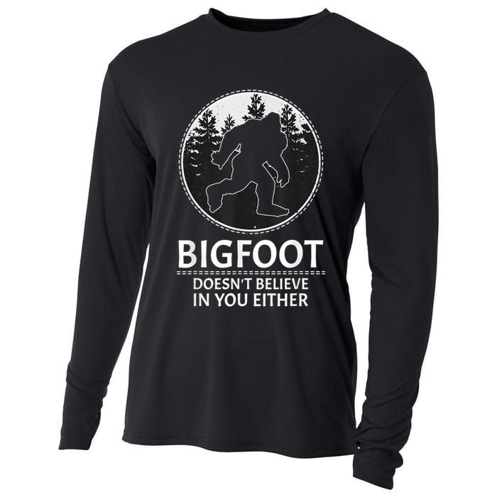 Bigfoot Doesn't Believe In You Either Sasquatch Cooling Performance Long Sleeve Crew