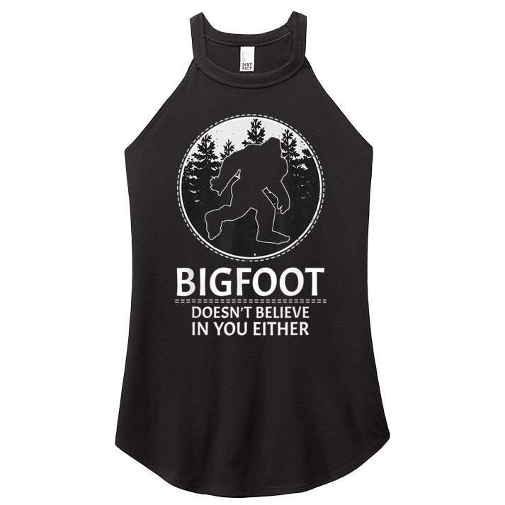 Bigfoot Doesn't Believe In You Either Sasquatch Women's Perfect Tri Rocker Tank