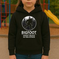 Bigfoot Doesn't Believe In You Either Sasquatch Kids Hoodie