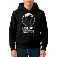 Bigfoot Doesn't Believe In You Either Sasquatch Kids Hoodie