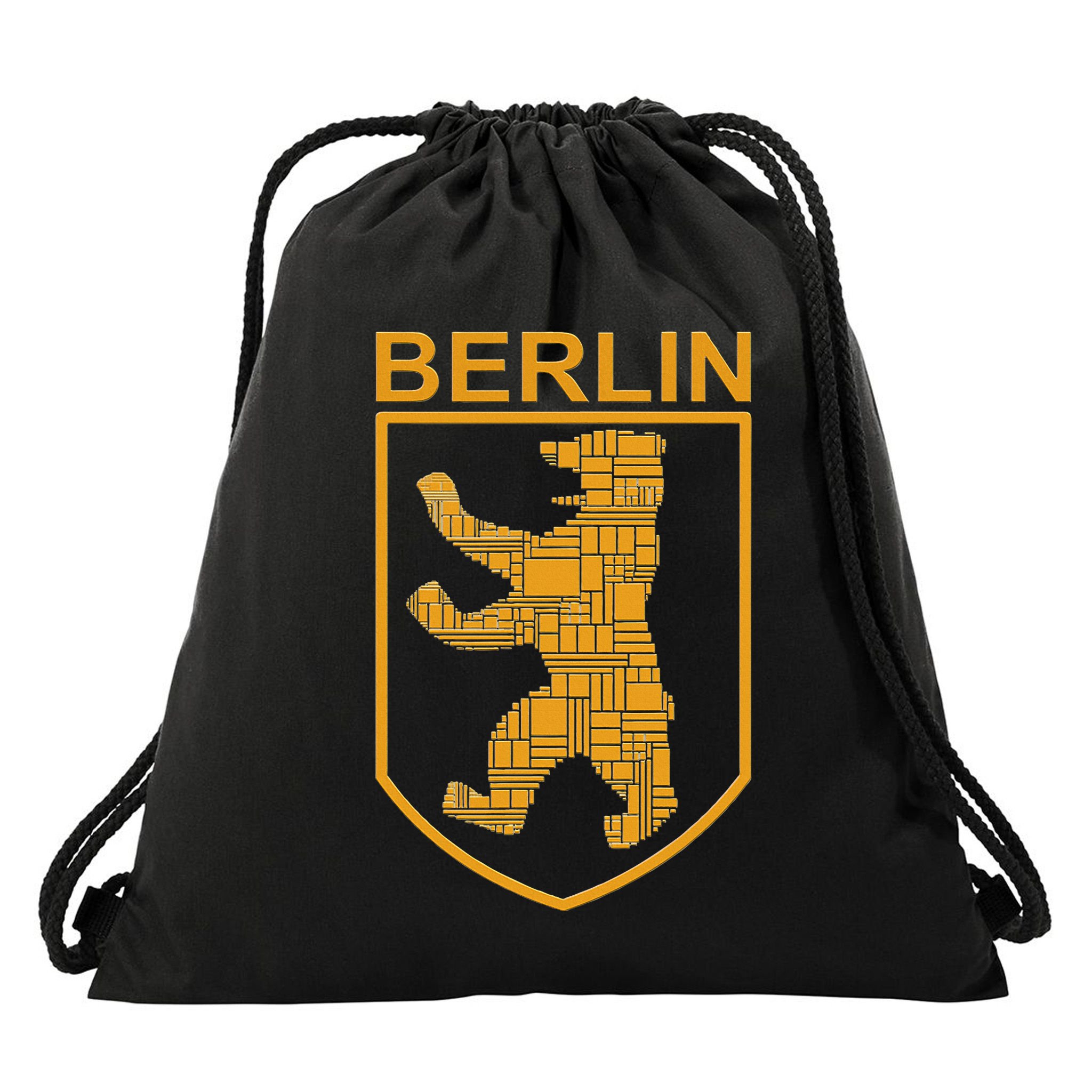 Berlin Design Berlin Bear I Love Berlin Drawstring Bag