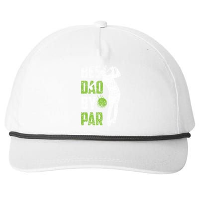 Best Dad By Par Golfing FatherS Day Father Daddy Meaningful Gift Snapback Five-Panel Rope Hat