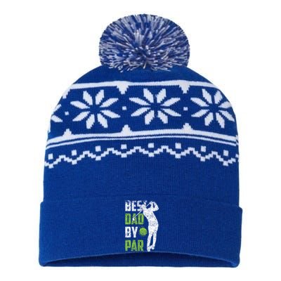 Best Dad By Par Golfing FatherS Day Father Daddy Meaningful Gift USA-Made Snowflake Beanie