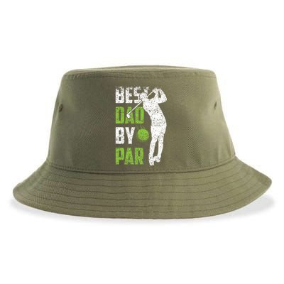 Best Dad By Par Golfing FatherS Day Father Daddy Meaningful Gift Sustainable Bucket Hat