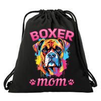 Boxer Dog Breed Pet Boxer Mom Drawstring Bag