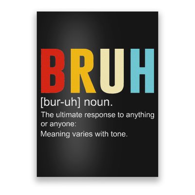 Bruh Definition Bruh Noun Poster