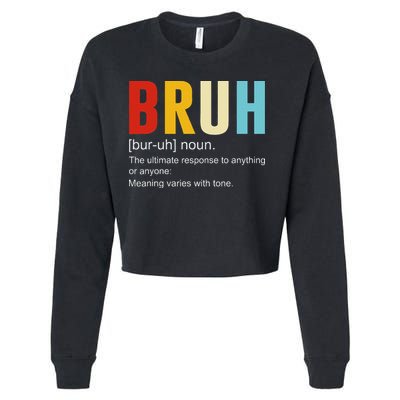 Bruh Definition Bruh Noun Cropped Pullover Crew