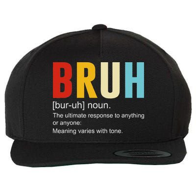 Bruh Definition Bruh Noun Wool Snapback Cap
