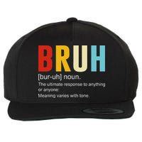 Bruh Definition Bruh Noun Wool Snapback Cap