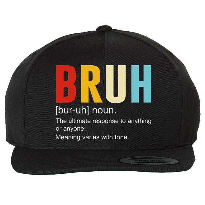 Bruh Definition Bruh Noun Wool Snapback Cap