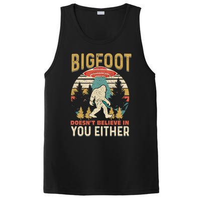 Bigfoot Doesnt Believe In You Either Funny Sasquatch Vintage Great Gift PosiCharge Competitor Tank