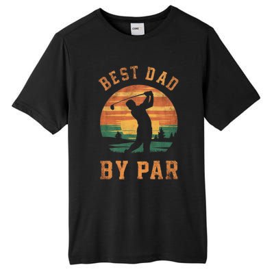 Best Dad By Par Golfing Funny Grandpa Golf Golfer Gift Tall Fusion ChromaSoft Performance T-Shirt