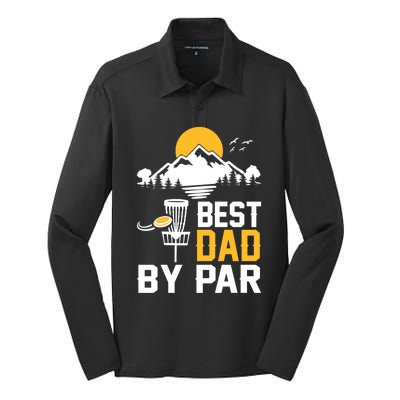 Best Dad By Par Gift Silk Touch Performance Long Sleeve Polo