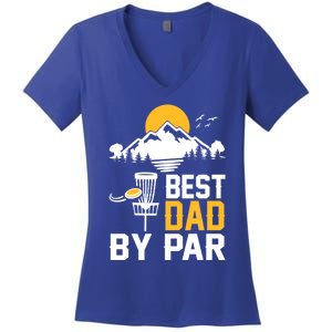 Best Dad By Par Gift Women's V-Neck T-Shirt