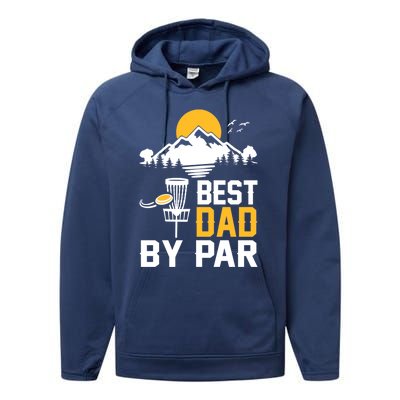 Best Dad By Par Gift Performance Fleece Hoodie