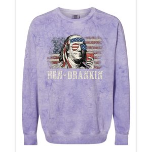 Ben Drankin Beer 4th Of July Colorblast Crewneck Sweatshirt