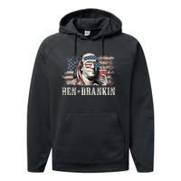 Ben Drankin Beer 4th Of July Performance Fleece Hoodie