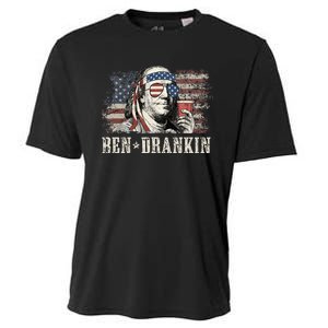 Ben Drankin Beer 4th Of July Cooling Performance Crew T-Shirt