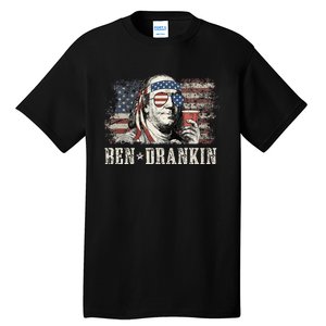 Ben Drankin Beer 4th Of July Tall T-Shirt