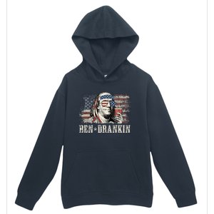 Ben Drankin Beer 4th Of July Urban Pullover Hoodie