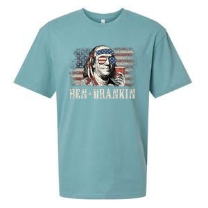 Ben Drankin Beer 4th Of July Sueded Cloud Jersey T-Shirt