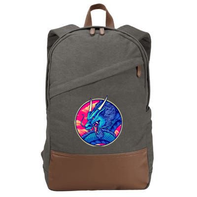 Blue Dragon Cotton Canvas Backpack