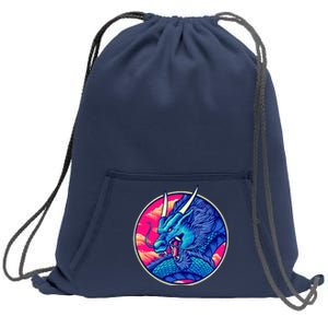 Blue Dragon Sweatshirt Cinch Pack Bag