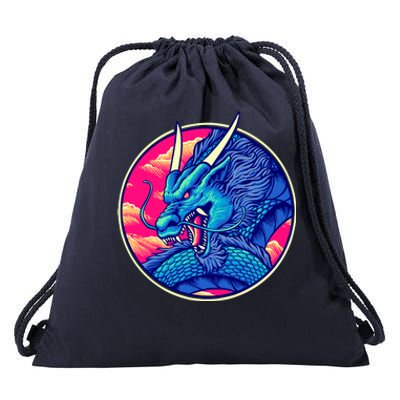 Blue Dragon Drawstring Bag