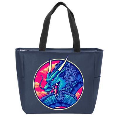 Blue Dragon Zip Tote Bag