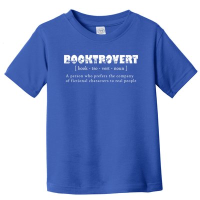 Booktrovert Definition Booknerd Book Lovers Gift Toddler T-Shirt