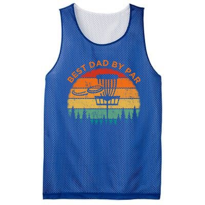 Best Dad By Par Vintage Retro Disc Golf Dad Fathers Day Gift Mesh Reversible Basketball Jersey Tank