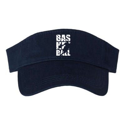 Basketball Design Valucap Bio-Washed Visor