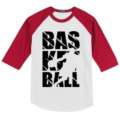 Basketball Design Kids Colorblock Raglan Jersey