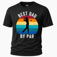 Best Dad By Par For Golf Dad Funny Father’S Day Dad Jokes Golfer Dad Funny Dad Cooling Performance Crew T-Shirt