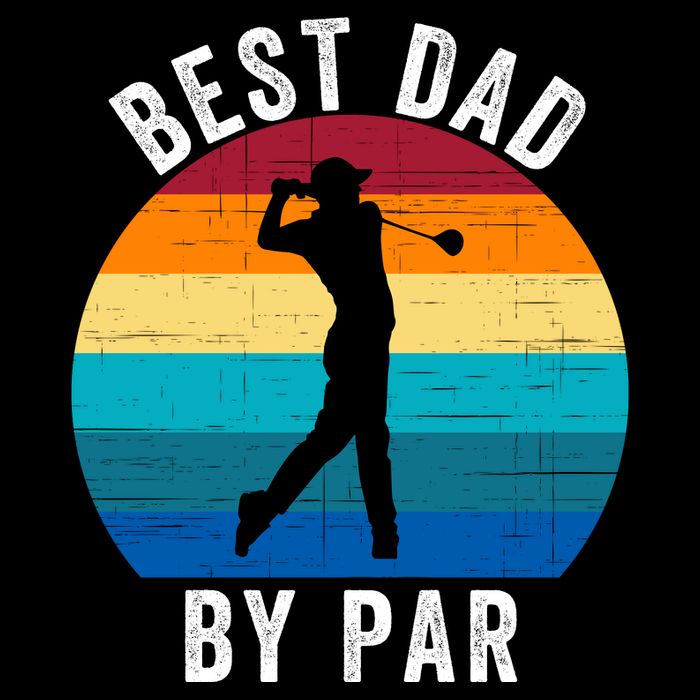 Best Dad By Par For Golf Dad Funny Father’S Day Dad Jokes Golfer Dad Funny Dad Cooling Performance Crew T-Shirt