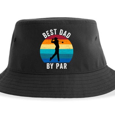 Best Dad By Par For Golf Dad Funny Father’S Day Dad Jokes Golfer Dad Funny Dad Sustainable Bucket Hat