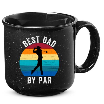 Best Dad By Par For Golf Dad Funny Father’S Day Dad Jokes Golfer Dad Funny Dad 15oz Campfire Ceramic Mug