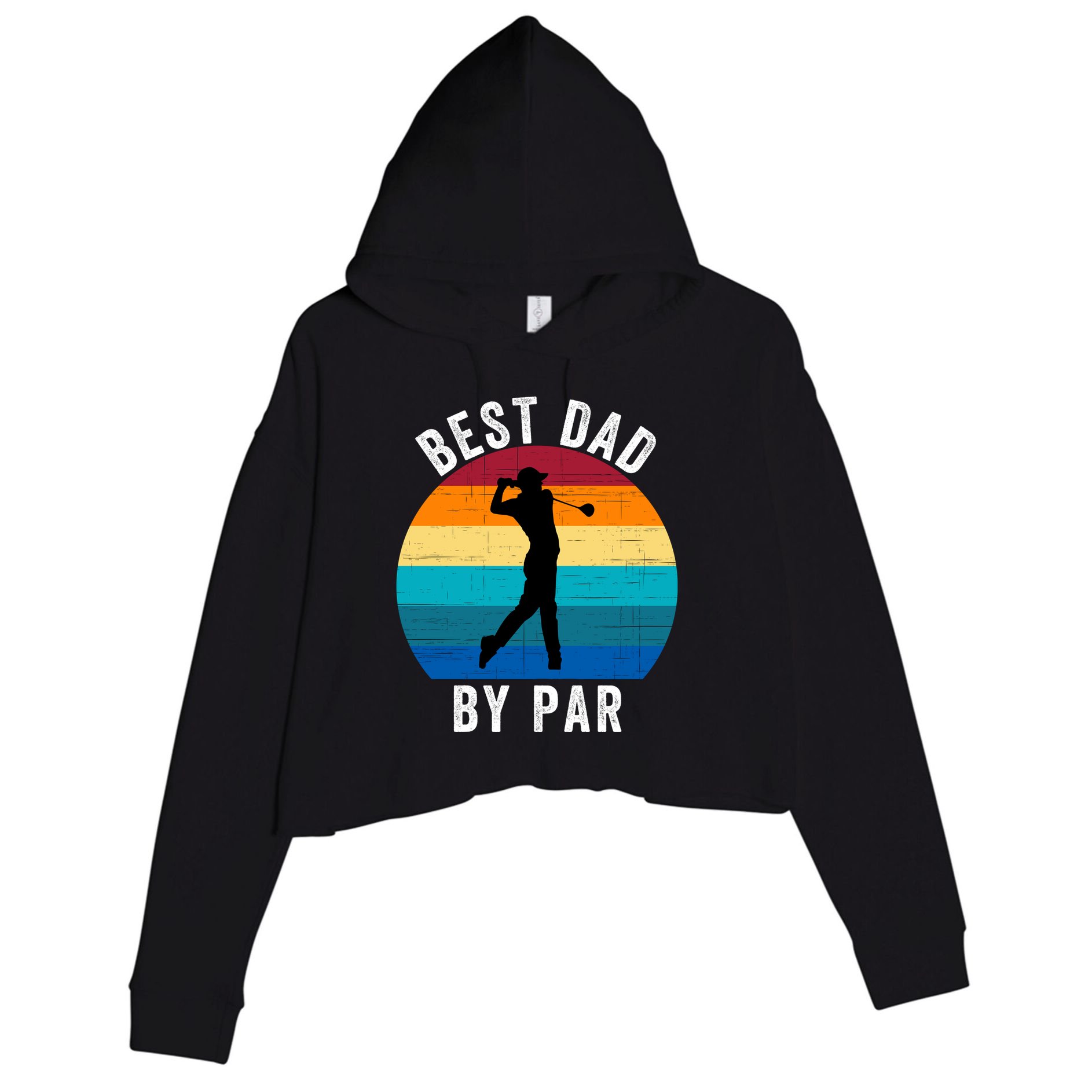 Best Dad By Par For Golf Dad Funny Father’S Day Dad Jokes Golfer Dad Funny Dad Crop Fleece Hoodie