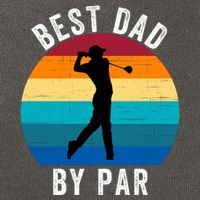 Best Dad By Par For Golf Dad Funny Father’S Day Dad Jokes Golfer Dad Funny Dad Cotton Canvas Backpack