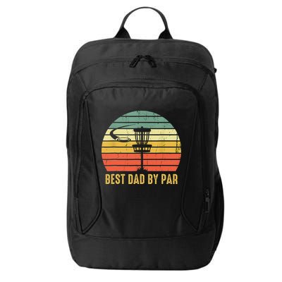 Best Dad By Par Funny Disc Golf Gifts Vintage Fathers Day City Backpack