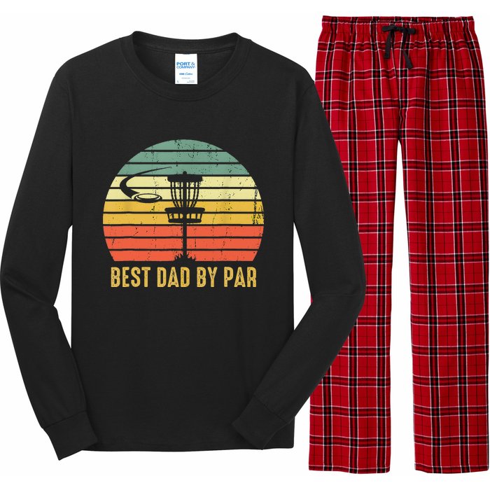 Best Dad By Par Funny Disc Golf Gifts Vintage Fathers Day Long Sleeve Pajama Set