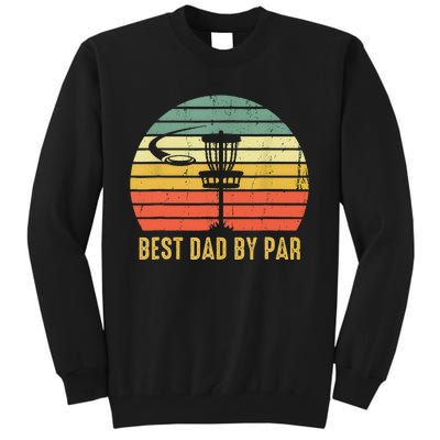 Best Dad By Par Funny Disc Golf Gifts Vintage Fathers Day Tall Sweatshirt