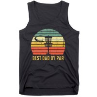 Best Dad By Par Funny Disc Golf Gifts Vintage Fathers Day Tank Top