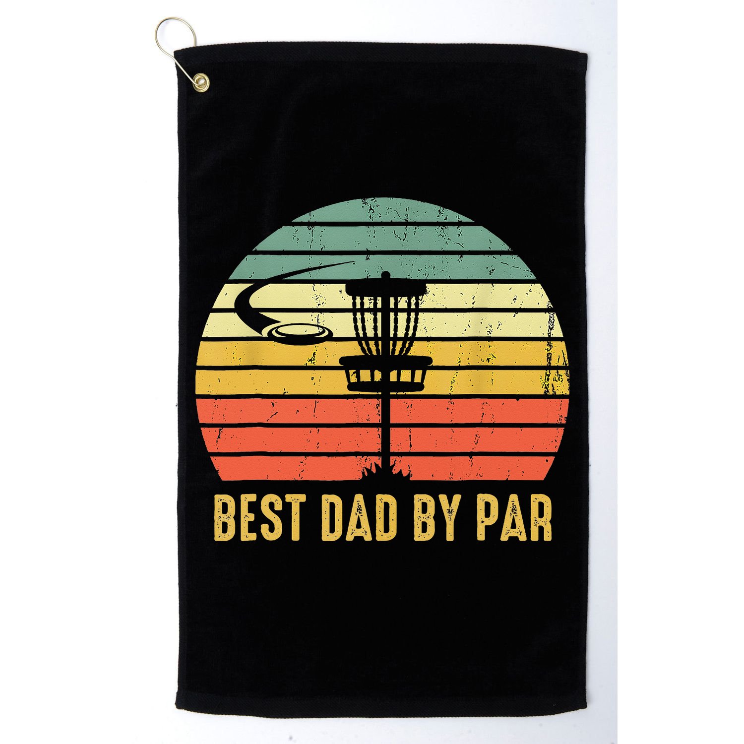 Best Dad By Par Funny Disc Golf Gifts Vintage Fathers Day Golf Towel